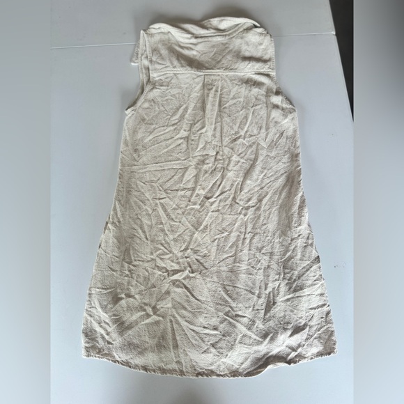 Three Bird Nest Button Up Sleeveless T-Shirt Dress - Picture 2 of 3